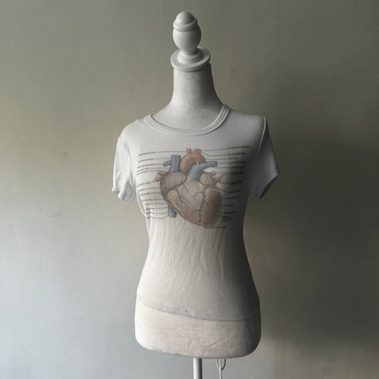 anatomical heart pointelle tee